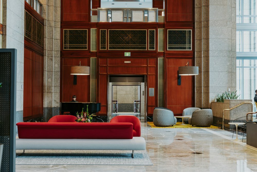 Refined boutique hotel interior